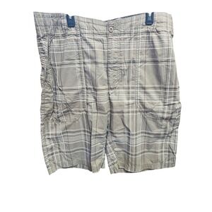 Nike Plaid Golf Shorts Mens Casual Khaki White Black Athletic Outdoors